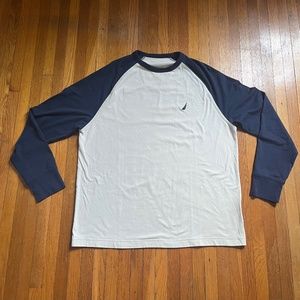 Nautica Long Sleeve Baseball Style Shirt